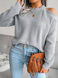 Luna Bleu Cold Shoulder Knit Sweater