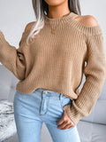 Luna Bleu Cold Shoulder Knit Sweater