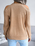 Luna Bleu Cold Shoulder Knit Sweater
