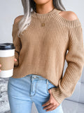 Luna Bleu Cold Shoulder Knit Sweater