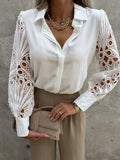 Luna Lace Panel Biz Shirt