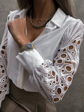Luna Lace Panel Biz Shirt