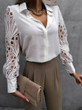 Luna Lace Panel Biz Shirt