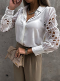 Luna Lace Panel Biz Shirt