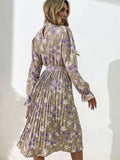 Luna Floral Pleated Skirt Dress