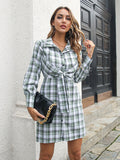 Luna Plaid Mini Dress