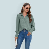 Luna Pleated Hem Biz Shirt