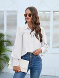 Luna Pleated Hem Biz Shirt