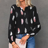 Luna Split V Neck Blouse