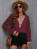 Luna Lace Accent Blouse