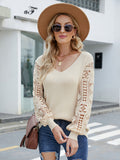 Luna Abel Lace Sleeves Blouse
