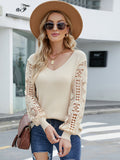 Luna Abel Lace Sleeves Blouse