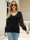 Luna Abel Lace Sleeves Blouse