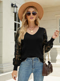 Luna Abel Lace Sleeves Blouse