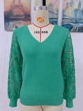 Luna Abel Lace Sleeves Blouse