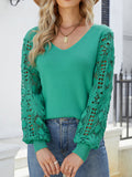 Luna Abel Lace Sleeves Blouse