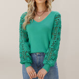 Luna Abel Lace Sleeves Blouse
