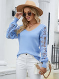 Luna Abel Lace Sleeves Blouse