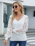 Luna Abel Lace Sleeves Blouse