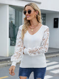 Luna Abel Lace Sleeves Blouse