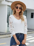 Luna Abel Lace Sleeves Blouse