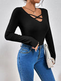 Luna Cross Strap Long Sleeve Top