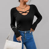 Luna Cross Strap Long Sleeve Top