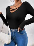 Luna Cross Strap Long Sleeve Top