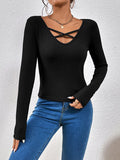Luna Cross Strap Long Sleeve Top
