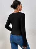 Luna Cross Strap Long Sleeve Top