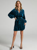 Luna Velvet Shirt Dress