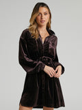 Luna Velvet Shirt Dress