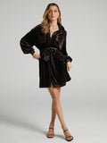 Luna Velvet Shirt Dress