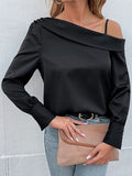 Luna Cold Shoulder Strap Black Top