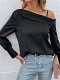 Luna Cold Shoulder Strap Black Top