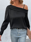 Luna Cold Shoulder Strap Black Top