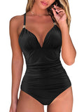 Luna Gold Wrap One Piece Swimwear