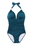 Luna Gold Wrap One Piece Swimwear