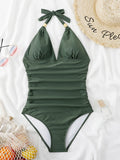 Luna Gold Wrap One Piece Swimwear