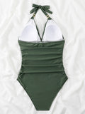 Luna Gold Wrap One Piece Swimwear