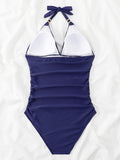 Luna Gold Wrap One Piece Swimwear