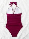 Luna Gold Wrap One Piece Swimwear
