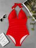 Luna Gold Wrap One Piece Swimwear