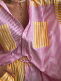 Luna Stripe Shorts Shirt Set