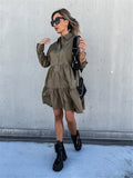 Luna Long Sleeve Tiered Mini Dress