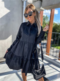 Luna Long Sleeve Tiered Mini Dress