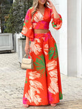 Luna Printed Top Pants Set
