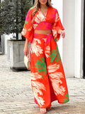 Luna Printed Top Pants Set