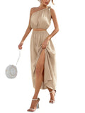 Luna Tie Shoulder Draped A-Line Skirt Set