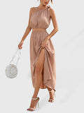 Luna Tie Shoulder Draped A-Line Skirt Set
